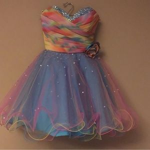Mori Lee rainbow dress